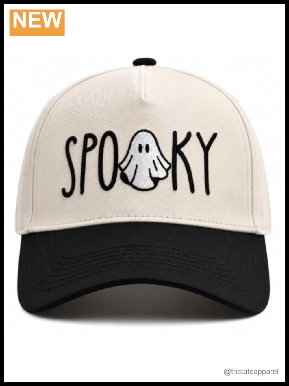 Ghost Trucker Hat Adjustable Spooky Baseball Cap Halloween
